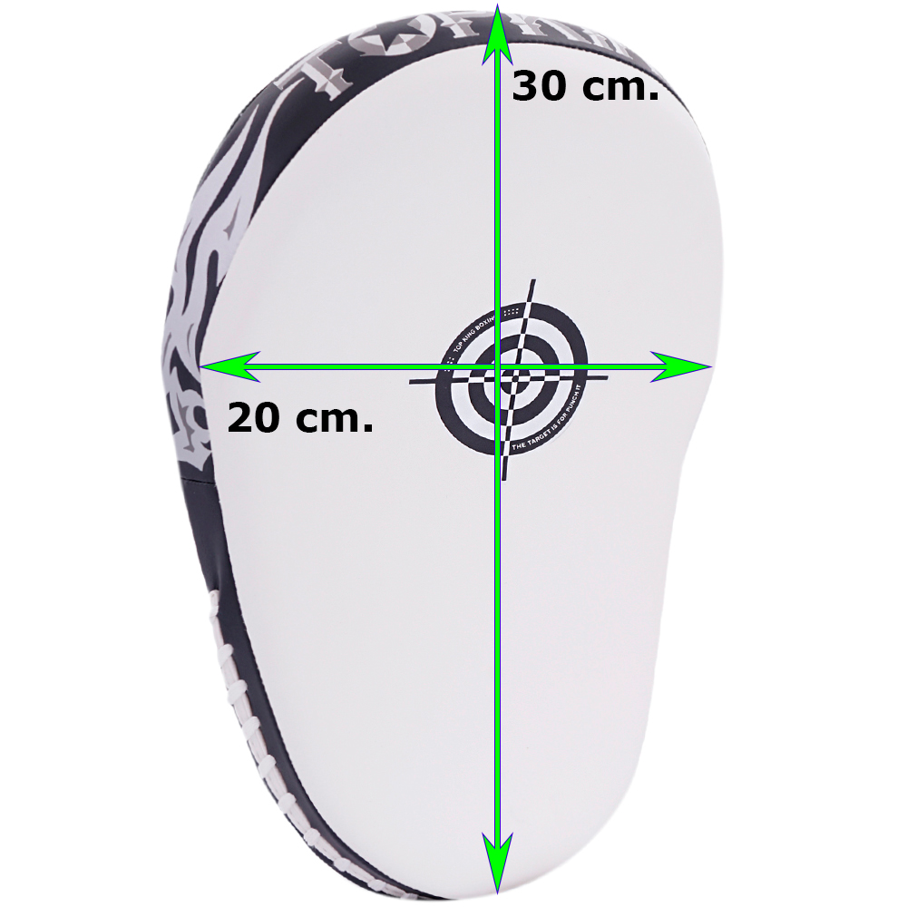 Top King TKFME "Kanok" Лапы Боксерские Тайский Бокс Узор Бело-Черные