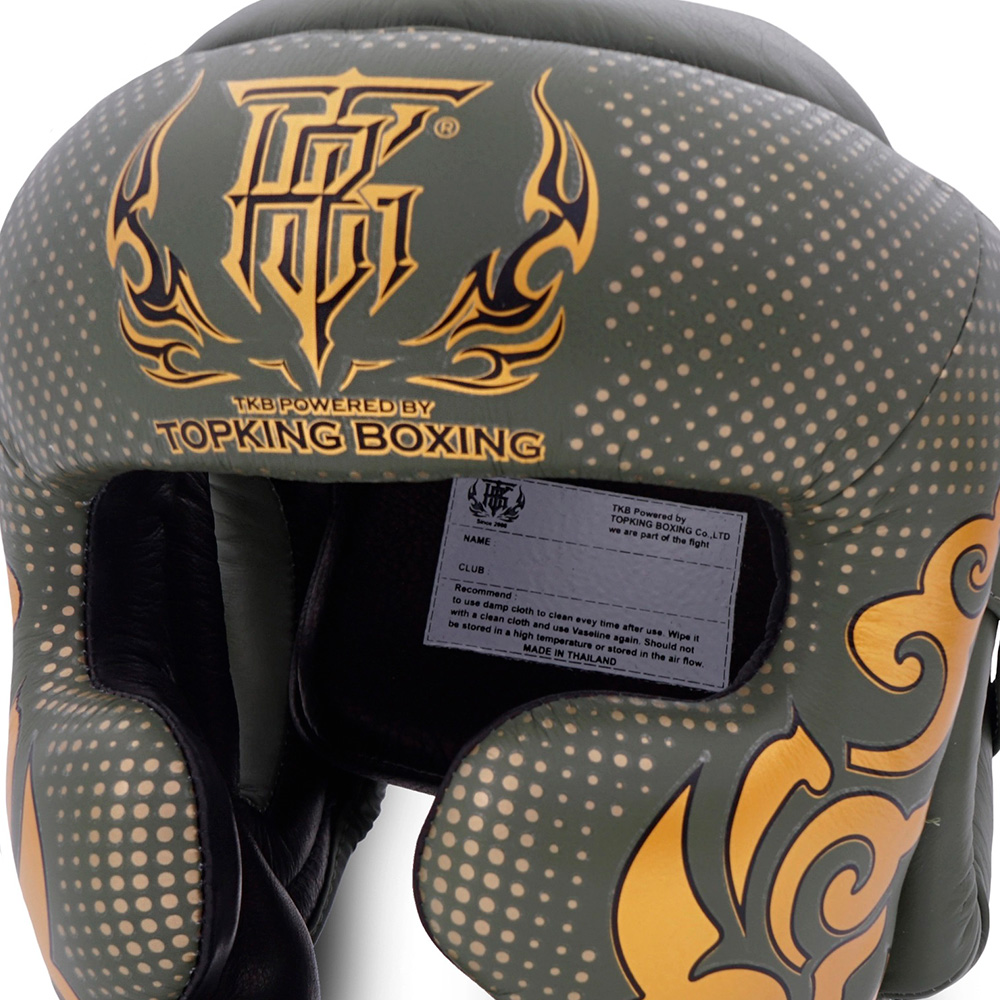 Top King TKHGKN-01 Боксерский Шлем Тайский Бокс "Kanok" Хаки
