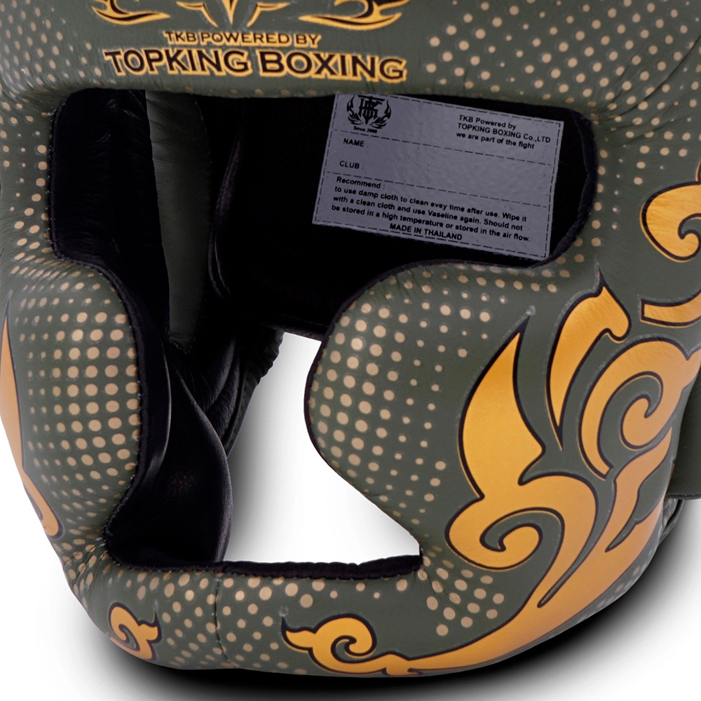 Top King TKHGKN-01 Боксерский Шлем Тайский Бокс "Kanok" Хаки