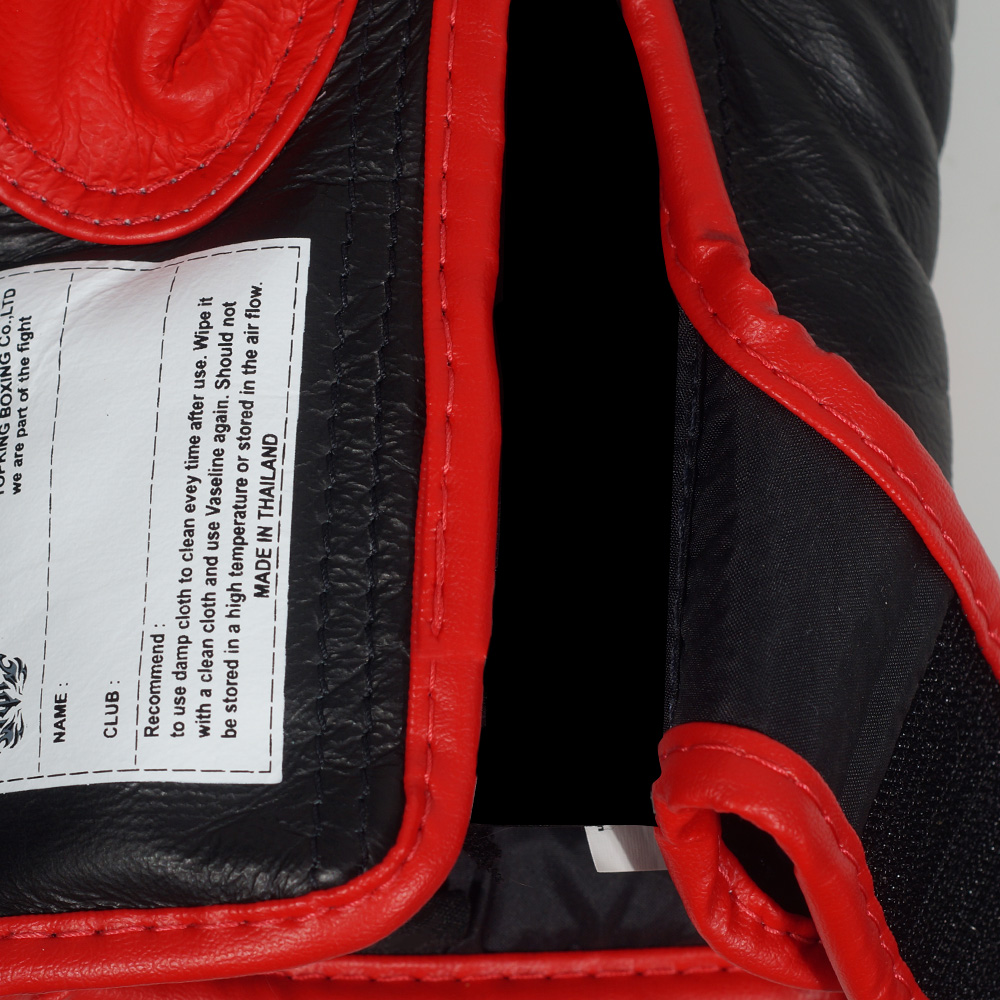 Top King TKBMU-OT Снарядные Перчатки Тайский Бокс Черные с Красным