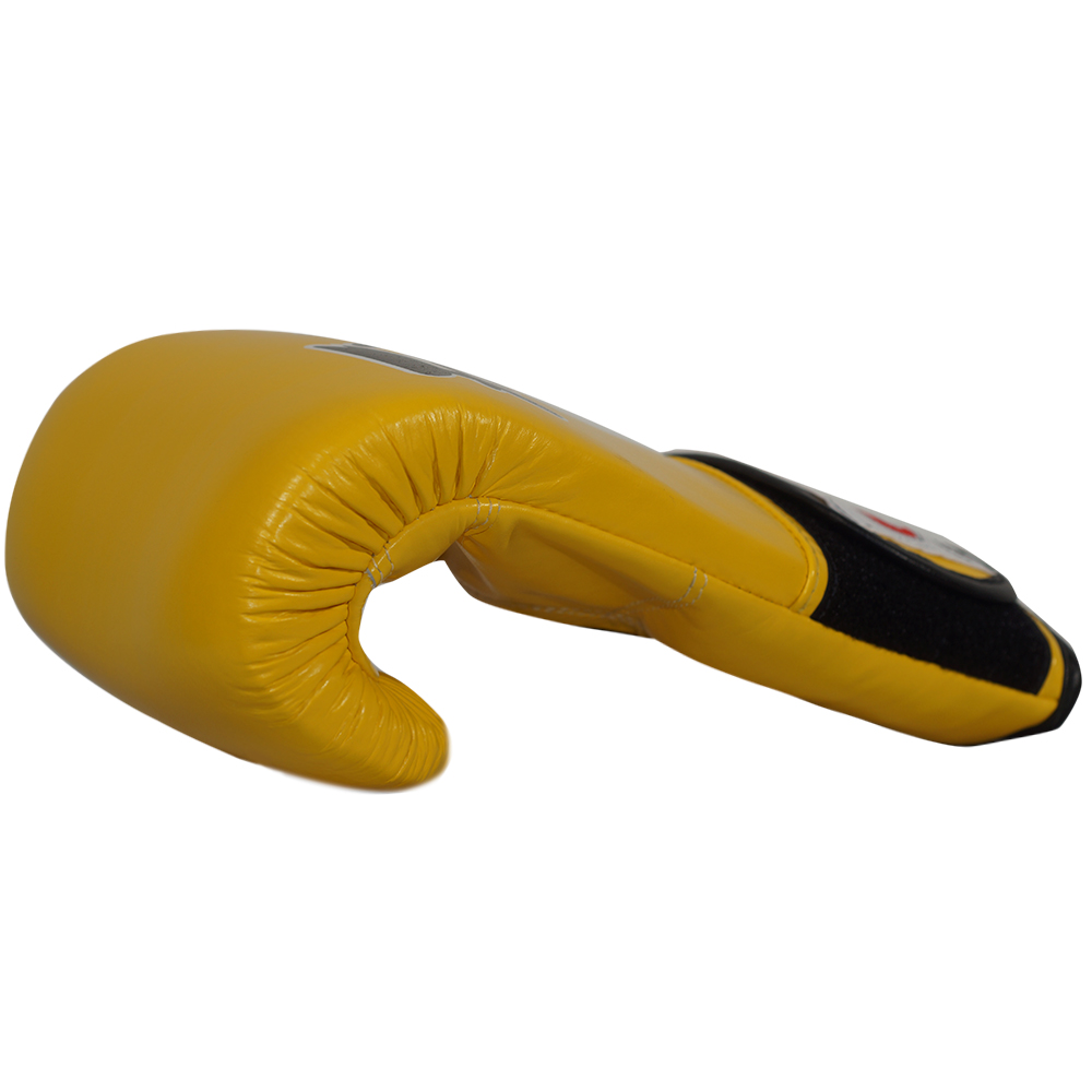 Fairtex TGT7 Снарядные Перчатки Тайский Бокс Закрытый Большой Палец Желтые