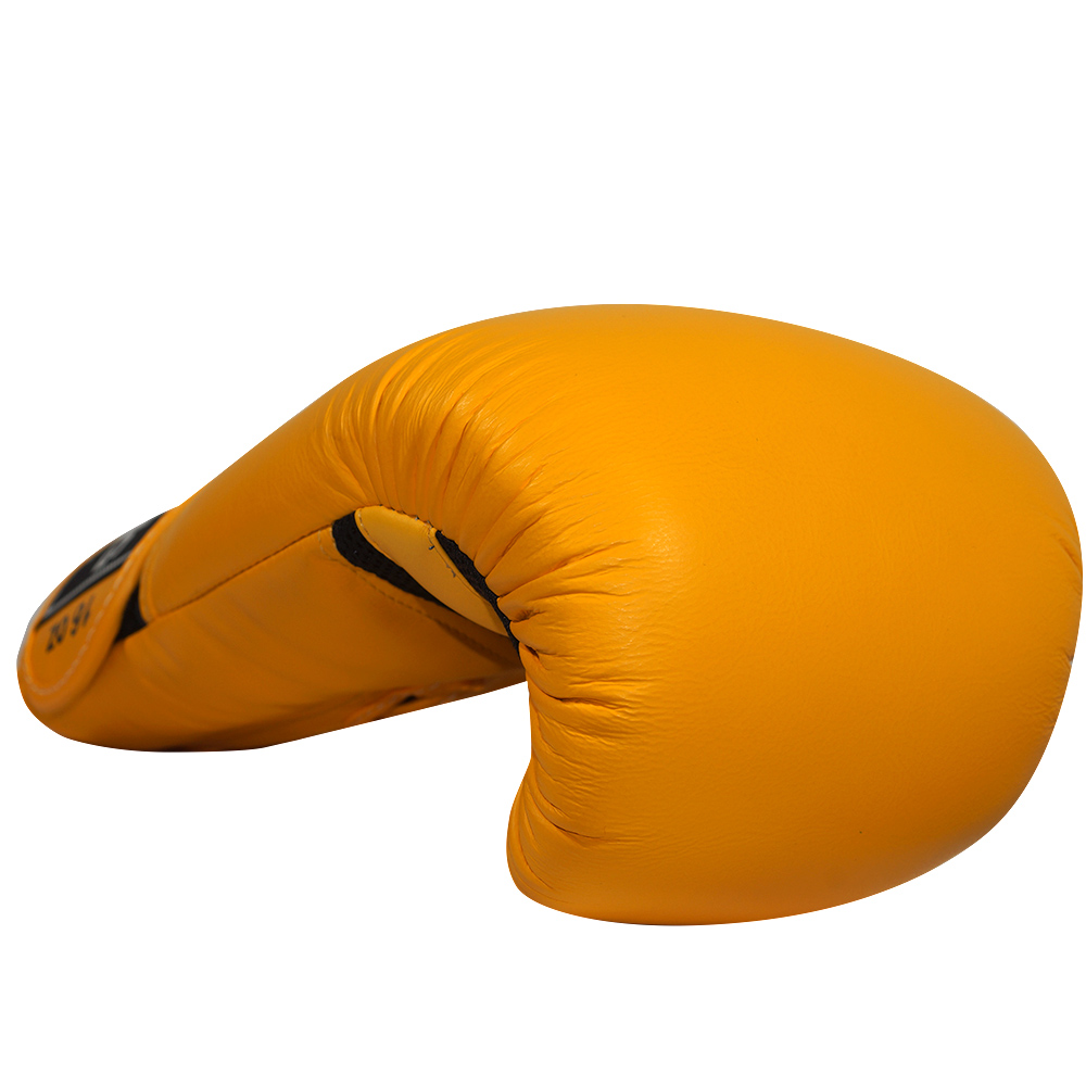 Top King "Super Air" Боксерские Перчатки Тайский Бокс с Сеткой Желтые