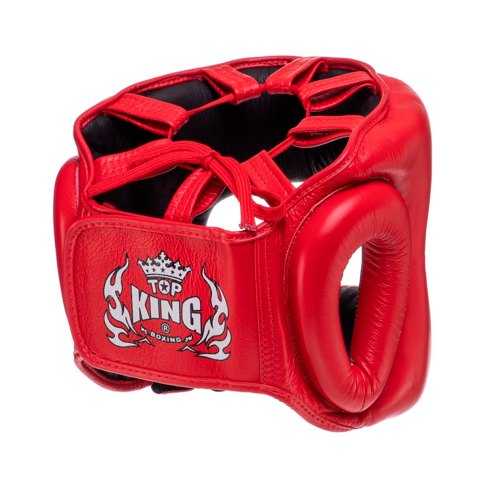Top King TKHGPT (CC) Боксерский Шлем Бампер Тайский Бокс "Head Guard Pro Training Красный