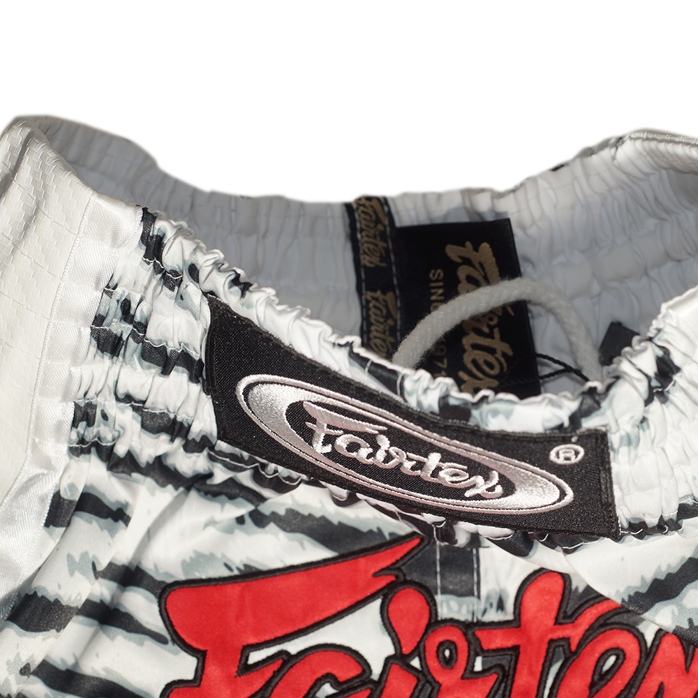 Детские шорты Fairtex BSK2103 Тайский бокс "White Tiger"