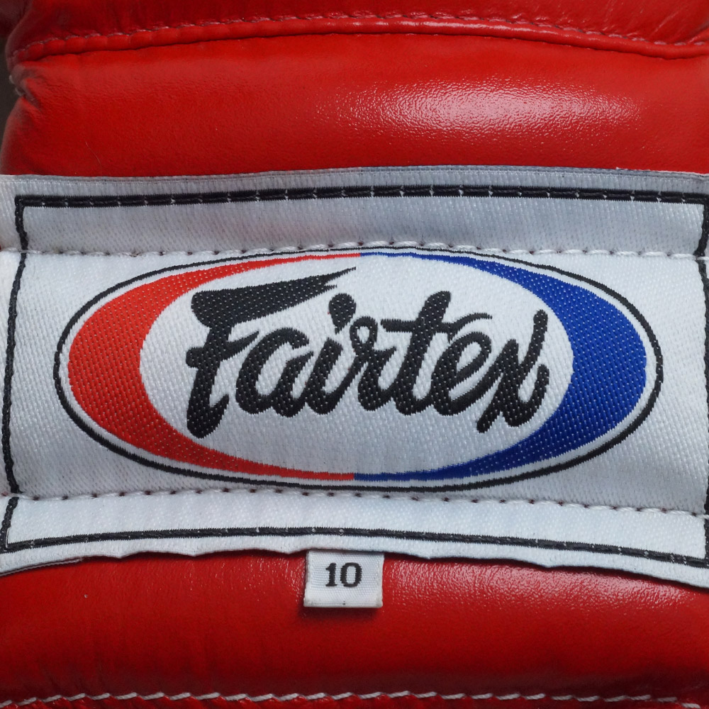 Fairtex BGL7 Pro Боксерские Перчатки Lace Up Шнурки Мексиканский Стиль Красно-Белые 