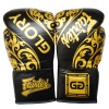 Fairtex BGVGL2 "Glory" Боксерские Перчатки Тайский Бокс Шнурки Черные