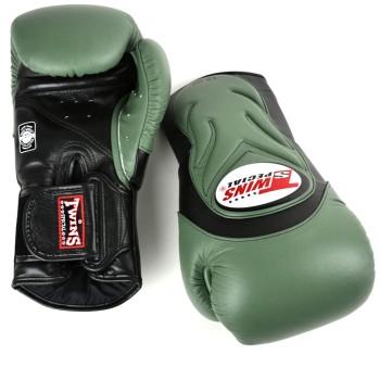 Twins Special BGVL6 Боксерские Перчатки Тайский Бокс Олива с Черным