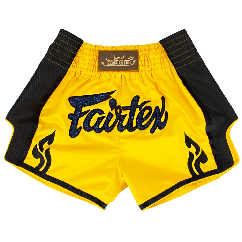 Fairtex BS1701 Шорты Тайский Бокс "Slim" Желтые
