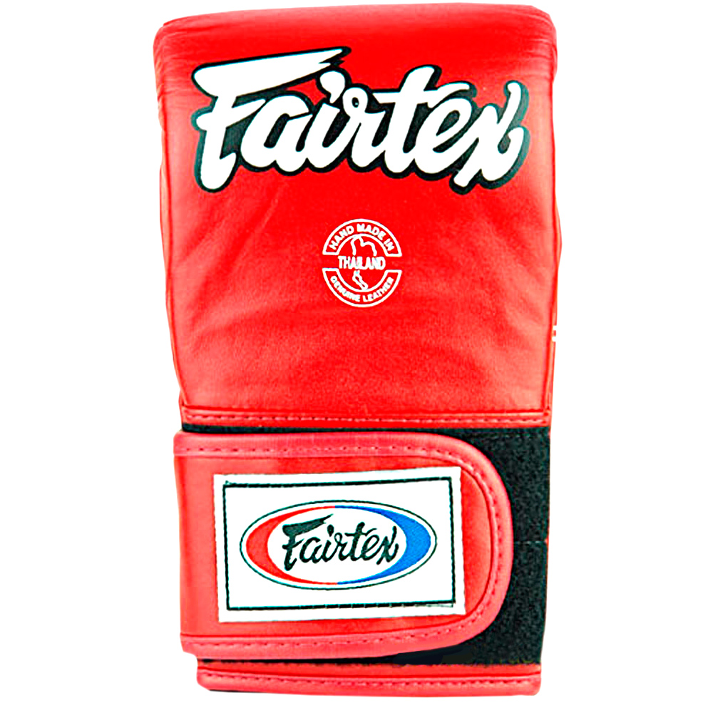 Fairtex TGT7 Снарядные Перчатки Тайский Бокс Закрытый Большой Палец Красные 