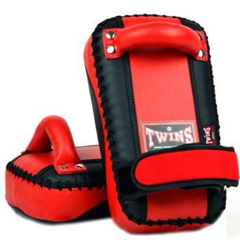 Twins Special KPL14 Тайские Пады Изогнутые Тайский Бокс Черно-Красные