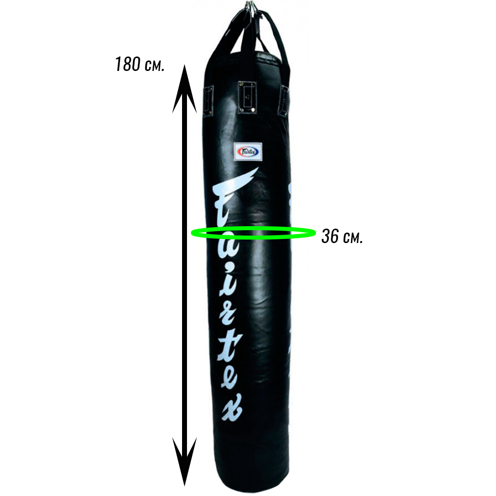 Fairtex HB6 Мешок Боксерский Тайский Бокс Тайский Банан "Muay Thai Banana Bag" Черный