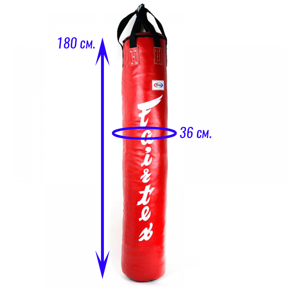 Fairtex HB6 Мешок Боксерский Тайский Бокс Тайский Банан "Muay Thai Banana Bag" Красный