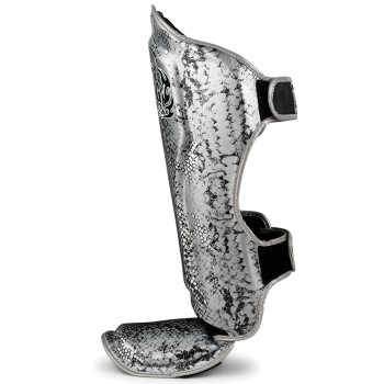 Top King TKSGSS-02 Защита Голени "Super Snake" Тайский Бокс Серебро (Черное)