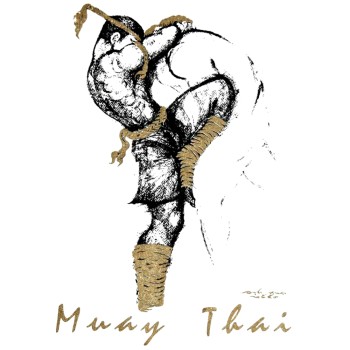 Human FIght Футболка Тайский Бокс Органический Хлопок Белая HN-113