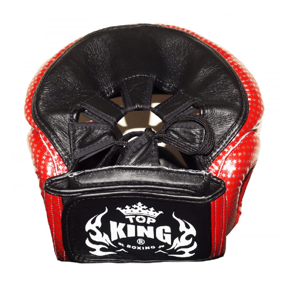 Детский Боксерский Шлем Top King "Super Star" Тайский Бокс Красный