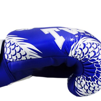 Twins Special FBGVL3-49 Боксерские Перчатки Тайский Бокс "New Dragon" Сине-Белый